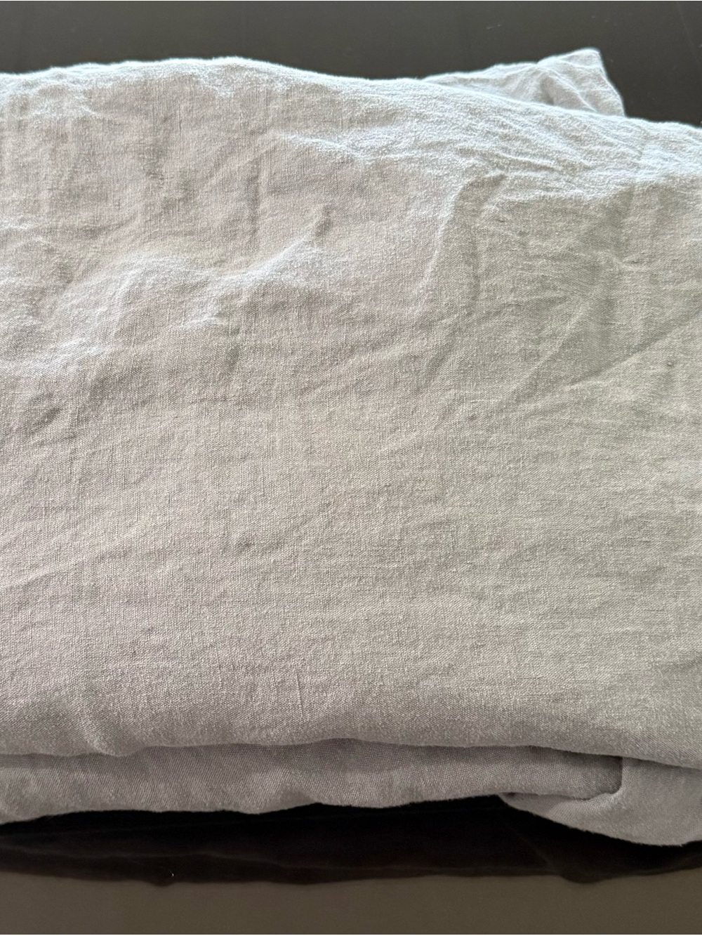 Garnet Hill Full/Double 100 Flax Linen Blue Fitted And Flat Sheet - Picture 2 of 9
